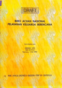 Image of Buku acuan nasional pelayanan keluarga berencana