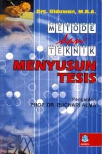 Image of Metode dan teknik menyusun tesis