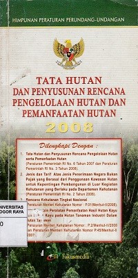 Image of Tata hutan dan penyusunan rencana pengelolaan hutan dan pemanfaatan hutan