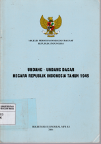 Image of Undang-undang dasar negera republik indonesia tahun 1945