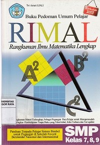 Image of Buku pedoman umum pelajar RIMAL: rangkuman ilmu matematika lengkap SMP kelas 7, 8, 9