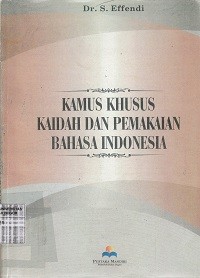 Image of Kamus khusus kaidah dan pemakaian bahasa indonesia