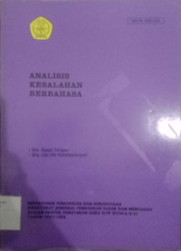 Image of Analisis kesalahan berbahasa