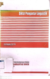 Image of Diktat pengantar linguistik