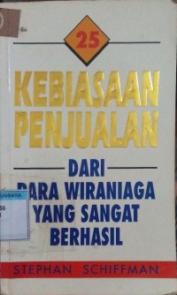 Image of Kebiasaan Penjualan : dari para wiraniaga yang sangat berhasil