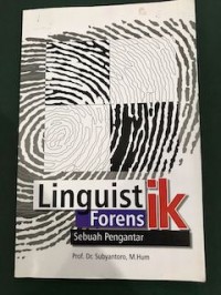 Image of Linguistik forensik : sebuah pengantar