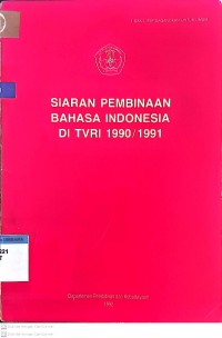 Image of Siaran Pembinaan Bahasa Indonesia Di TVRI 1990/1991