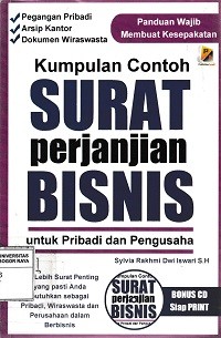 Image of Kumpulan contoh surat perjanjian bisnis : untuk pribadi dan pengusaha