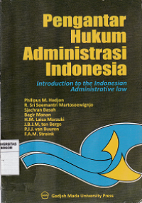 Image of Pengantar hukum administrasi indonesia : introduction to the Indonesian administrative law
