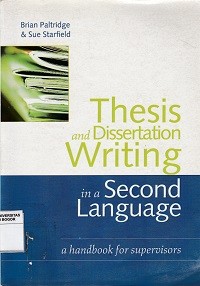 Image of Thesis and dissertation writing in second language : a handbook for supervisors